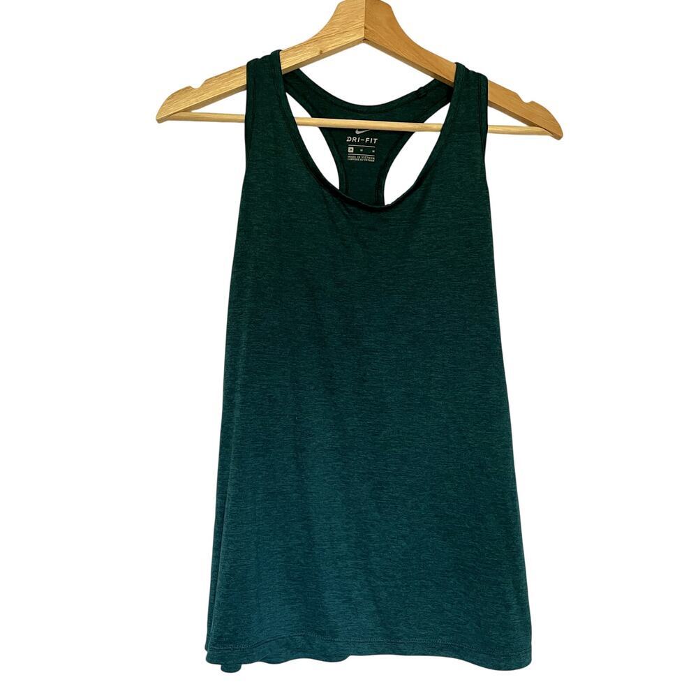 Nike dri fit turquoise racerback tank top women's size m lightweight athleisure
